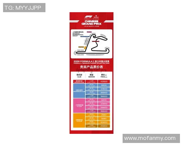 2026年F1上海站购票攻略（时刻+票价+选座）